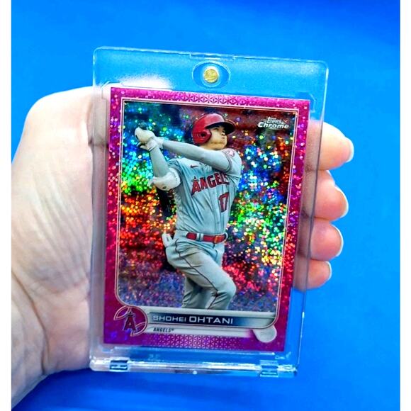 Shohei Ohtani #1 Topps Chrome Pink Speckled Foil 2022 #ed 135/350 - Picture 1 of 10